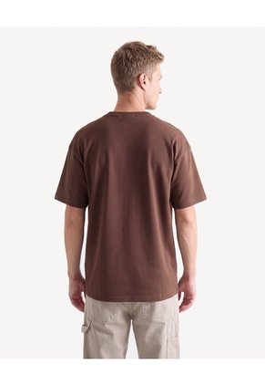 Camiseta Comfy Textura De Punto Para Hombre Café Seven Seven