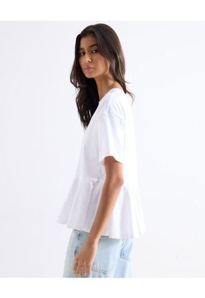 Camiseta Gráfico Brooklyn  Para Mujer Blanco Seven Seven