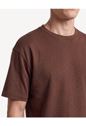 Camiseta Comfy Textura De Punto Para Hombre Café Seven Seven