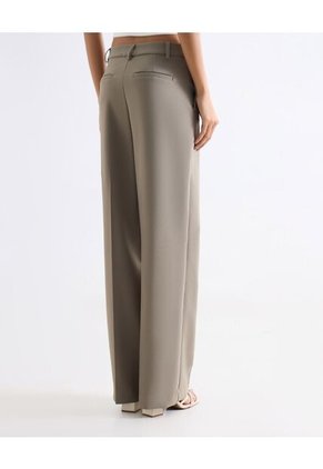 Pantalón Wide Leg Con Pasadores Para Mujer Gris Seven Seven