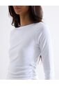 Camiseta Cuello Redondo Manga Larga  Para Mujer Blanco Seven Seven de Seven Seven