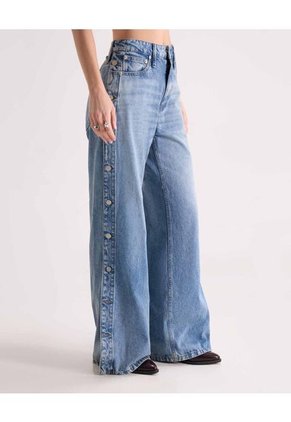 Jean  Para Mujer Wide-Leg Color Azul Marca Seven Seven #28167413