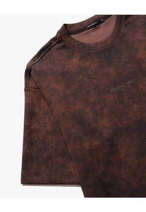 Camiseta Oversize De Efecto Lavado  Para Hombre Vino Seven Seven