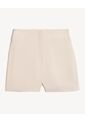 Short Tiro Alto Con Pinzas  Para Mujer Beige Seven Seven de Seven Seven