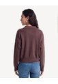 Saco Polo Escote En V  Para Mujer Café Seven Seven de Seven Seven
