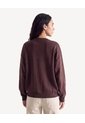 Saco Redondo Tejido Jaspeado  Para Mujer Café Seven Seven de Seven Seven