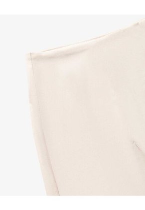 Short Tiro Alto Con Pinzas  Para Mujer Beige Seven Seven