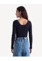 Camiseta Seamless Manga Larga  Para Mujer Negro Seven Seven de Seven Seven