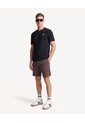 Camiseta Con Estampado Frontal Manga Corta  Para Hombre Negro Seven Seven de Seven Seven