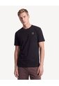 Camiseta Con Estampado Frontal Manga Corta  Para Hombre Negro Seven Seven de Seven Seven