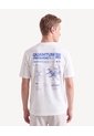 Camiseta Estampada Textura Punto  Para Hombre Crema Seven Seven de Seven Seven