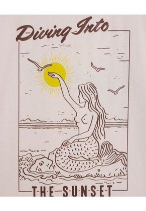 Camiseta Para Mujer Manga Corta Cuello Redondo Color Arena Marca Seven Seven #28096139