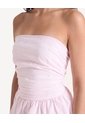 Blusa Strapless Con Peplum  Para Mujer Rosado Seven Seven de Seven Seven