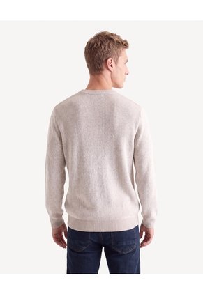 Saco Tricot Acanalado En Rib  Para Hombre Arena Seven Seven