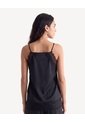 Blusa Encaje Escote En V  Para Mujer Negro Seven Seven de Seven Seven