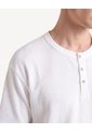 Camiseta Henley Texturizada  Para Hombre Marfil Seven Seven de Seven Seven