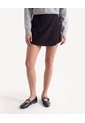 Skort Tapa Frontal Botón Joya  Para Mujer Negro Seven Seven de Seven Seven