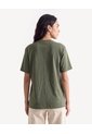 Camiseta Holgada Estampado Frontal  Para Mujer Verde Seven Seven de Seven Seven