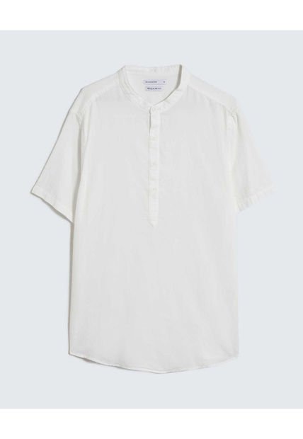 Camisa Para Hombre Manga Corta  Color Hueso Marca Seven Seven #45012100