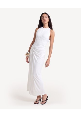 Vestido Halter Espalda Descubierta  Para Mujer Crudo Seven Seven Seven Seven