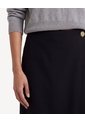 Skort Tapa Frontal Botón Joya  Para Mujer Negro Seven Seven de Seven Seven