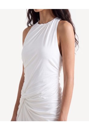 Vestido Halter Espalda Descubierta  Para Mujer Crudo Seven Seven