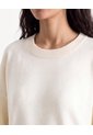 Saco Cuello Redondo Silueta Suelta  Para Mujer Crema Seven Seven de Seven Seven