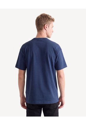 Camiseta Comfy Textura De Punto  Para Hombre Azul Seven Seven