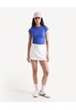 Skort Lino Bolsillos De Ribete  Para Mujer Blanco Seven Seven de Seven Seven