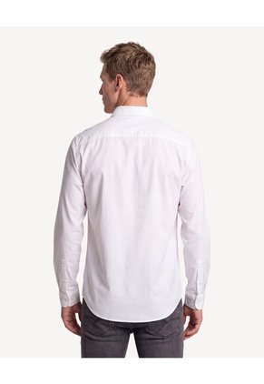 Camisa Formal Stretch Cuello Gales  Para Hombre Blanco Seven Seven
