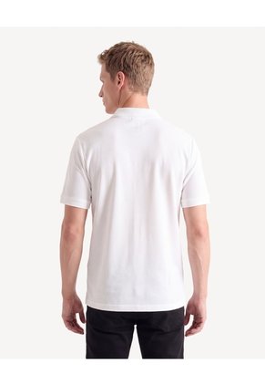 Polo Cuello Abierto Tejido Pesado  Para Hombre Crema Seven Seven