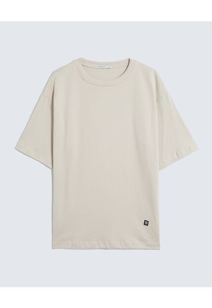 Camiseta Para Hombre Manga Corta Cuello Redondo Color Beige Marca Seven Seven #45092756
