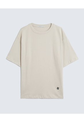 Camiseta Para Hombre Manga Corta Cuello Redondo Color Beige Marca Seven Seven #45092756