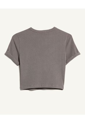 Camiseta Para Mujer Manga Corta Color Gris Oscuro Marca Seven Seven #28095780