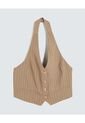 Chaleco Para Mujer Plano Color Taupe Marca Seven Seven #28250124 de Seven Seven