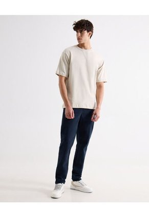 Camiseta Para Hombre Manga Corta Cuello Redondo Color Beige Marca Seven Seven #45092756