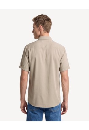 Camisa Guardapolvo Botones Ocultos Para Hombre Verde Seven Seven