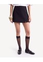 Skort Sastrero Con Abertura Frontal  Para Mujer Negro Seven Seven de Seven Seven