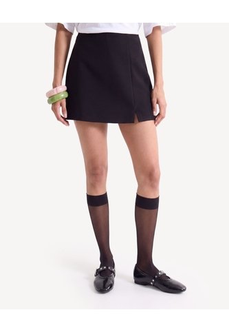 Skort Sastrero Con Abertura Frontal  Para Mujer Negro Seven Seven Seven Seven