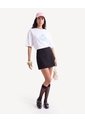 Skort Sastrero Con Abertura Frontal  Para Mujer Negro Seven Seven de Seven Seven
