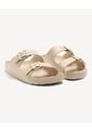 Sandalias Doble Hebilla Ajustable  Para Mujer Beige Seven Seven de Seven Seven