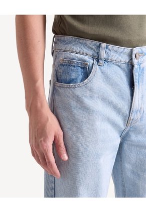 Jean Straight Efecto Hielo Para Hombre Azul Seven Seven