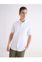 Camisa Regular Texturizada  Para Hombre Blanco Seven Seven de Seven Seven