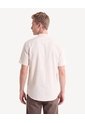 Camisa Cuello Mao Rústica  Para Hombre Marfil Seven Seven de Seven Seven