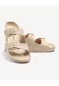 Sandalias Doble Hebilla Ajustable  Para Mujer Beige Seven Seven de Seven Seven