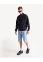 Buzo Relaxed Halfzipper Texturizado  Para Hombre Negro Seven Seven de Seven Seven