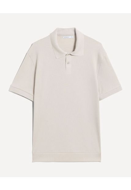 Polo Para Hombre Cuello Tejido Sin Bolsillo Color Beige Marca Seven Seven #45110899