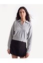 Saco Polo Jaspeado A La Cintura  Para Mujer Gris Seven Seven de Seven Seven