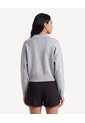 Saco Polo Jaspeado A La Cintura  Para Mujer Gris Seven Seven de Seven Seven