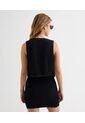 Chaleco Negro Con Taches Metálicos  Para Mujer Negro Seven Seven de Seven Seven